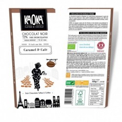 CHOCOLAT NOIR 72% CAFE CARAMEL 100G