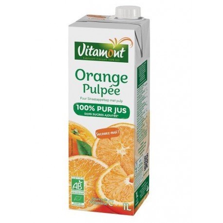 JUS ORANGE PUR JUS AVEC PULPE 1L VITAMAONT