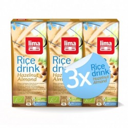 BOISSON RIZ NOISETTE AMANDE 3X 200ML PAILLE