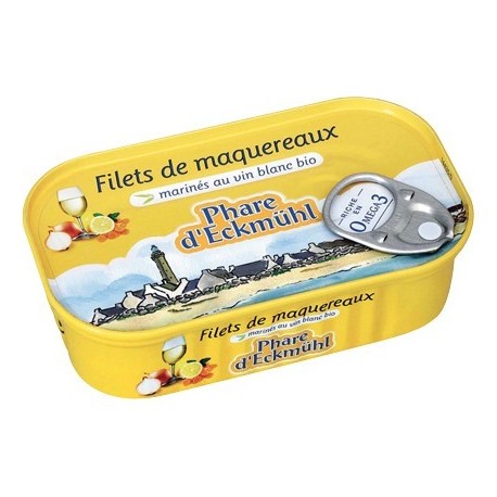 FILETS MAQUEREAUX* VIN BLANC/AROM.118G