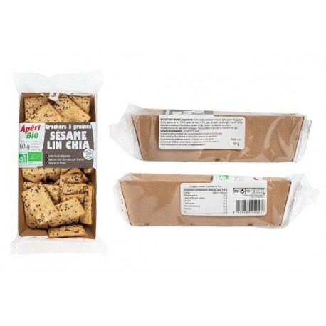 CRACKERS 3 GRAINES BIO 60G