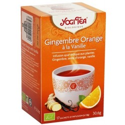 YOGI TEA AYURVEDA GINGEMBRE ORANGE A LA VANILLE 17 SACHETS
