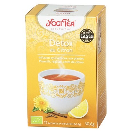 YOGI TEA AYURVEDA DETOX AU CITRON 17 SACHETS