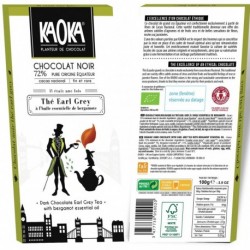 CHOCOLAT NOIR 72% EARL GREY 100G