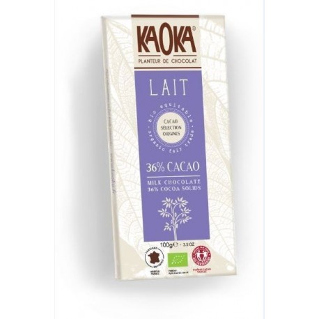 CHOCOLAT LAIT 36% CACAO 100G EQUITABLE
