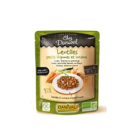 A.LENTILLES AUX PETITS LEGUMES ET LARDONS 250G