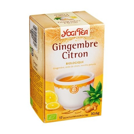 YOGI TEA AYURVEDA GINGEMBRE CITRON 17 SACHETS